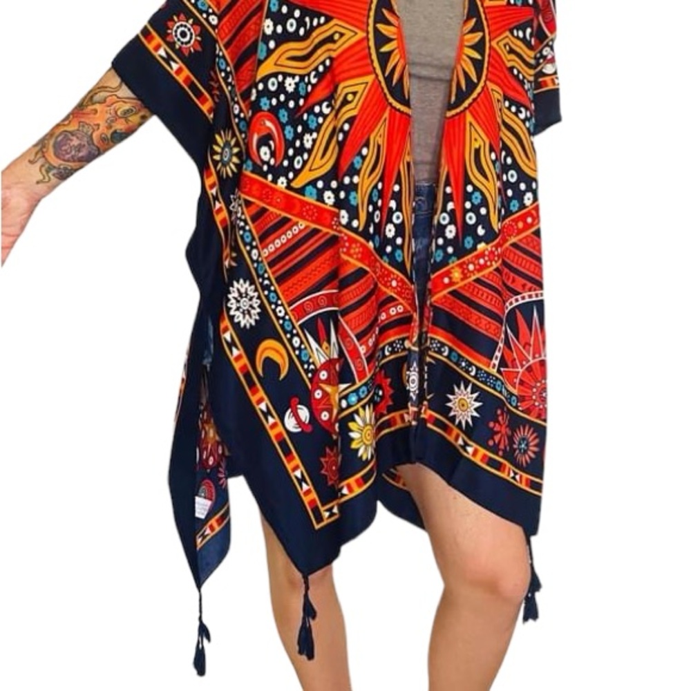 Vibrant Sun and Moon Kimono LA Soul One Size